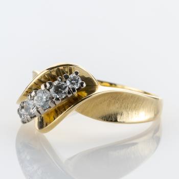 Preview: Vintage Ring aus 585er Gold mit 0.25ct Brillanten