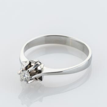 Vintage Ring aus 585er Weißgold mit Brillant