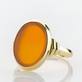 Preview: Vintage Ring aus 585er Gold mit Karneol