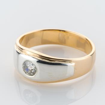 Preview: Vintage Ring aus 585er Gold mit einem 0.25ct Brillant