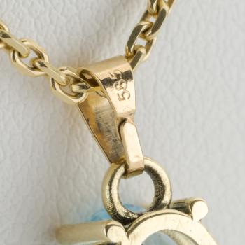 Preview: Anhänger mit 1.66ct Aquamarin in 585er Gelbgold