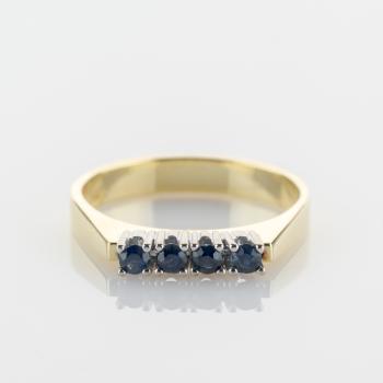 Ring aus 585er Gelb- und Weißgold mit 0.20ct Saphiren
