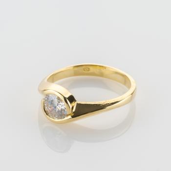 Preview: Ring aus 750er Gelbgold mit 0.80ct Brillant