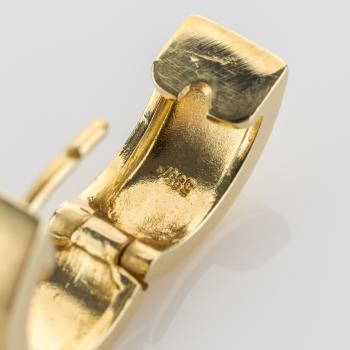 Hoop Earrings in 14K Yellow Gold with 0.10 ct Diamonds