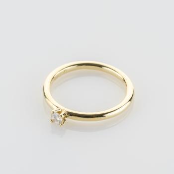 Preview: Ring aus 585er Gelbgold mit 0.10ct Brillant