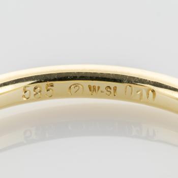 Ring aus 585er Gelbgold mit 0.10ct Brillant