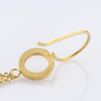 Elegant Diamond Chain Earrings in 18K Yellow Gold