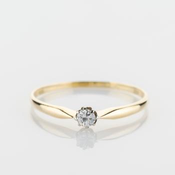 Brillantring 0.10 ct in 585er Gelbgold