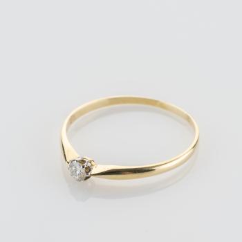 Preview: Brillantring 0.10 ct in 585er Gelbgold