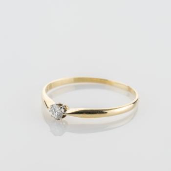 Preview: Brillantring 0.10 ct in 585er Gelbgold