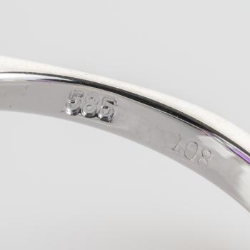 Ring aus 585er Weißgold mit 3.0ct Amethyst & 0.08ct Brillanten