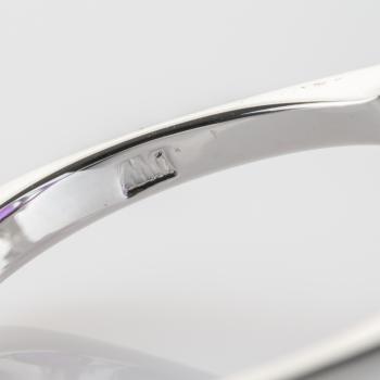 Ring aus 585er Weißgold mit 3.0ct Amethyst & 0.08ct Brillanten