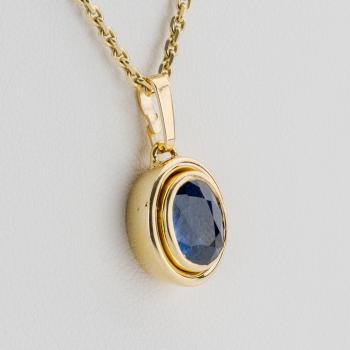 Preview: 1.50 Carat Sapphire Pendant in 14k Yellow Gold