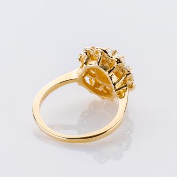 Preview: Ring aus 585er Gelbgold mit Opal und Perlen