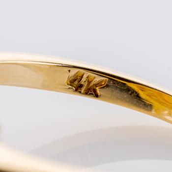 Ring aus 585er Gelbgold mit Opal und Perlen