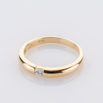 Preview: 0.12ct Diamond Ring in 14K Yellow Gold
