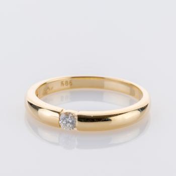 Preview: 0.12ct Diamond Ring in 14K Yellow Gold