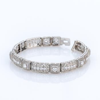 Art Deco Armband (Platin) mit Diamanten
