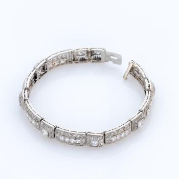 Art Deco Armband (Platin) mit 3.50ct Diamanten