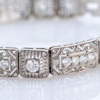 Art Deco Armband (Platin) mit 3.50ct Diamanten