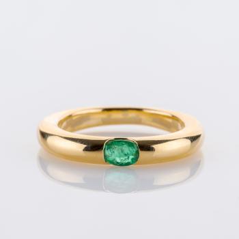 0.5ct Emerald Ring by Cartier in 18K Yellow Gold