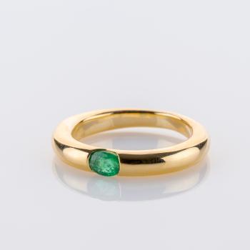 Preview: 0.5ct Emerald Ring by Cartier in 18K Yellow Gold