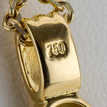 Preview: 0.05ct Diamond Pendant in 18K Yellow Gold