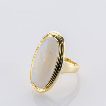 Preview: Ring aus 585 Gelbgold mit Opal