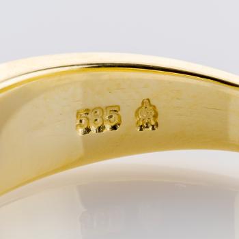 Ring aus 585 Mehrfarbgold mit 0,06 ct Brillant
