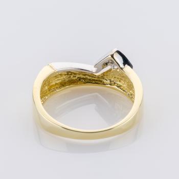 Preview: Ring aus 585 Mehrfarbgold mit 0,02 ct Brillant