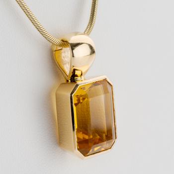 Preview: 13ct Citrine Pendant in 14K Yellow Gold