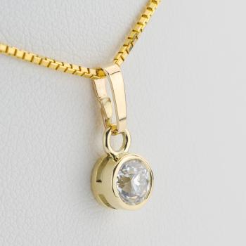 Preview: Anhänger aus 585er Gelbgold mit 0,53 ct Brillant