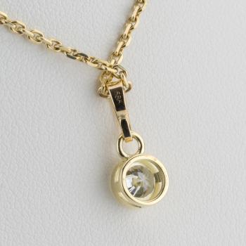 Preview: Anhänger aus 585er Gelbgold mit 0,58 ct Brillant