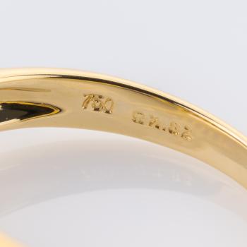 Ring aus 750er Gelbgold mit Rubinen, Saphiren und 0.04ct Diamanten