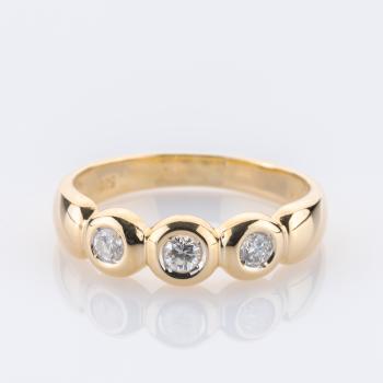 Ring aus 585er Gelbgold mit 0.20ct Diamanten