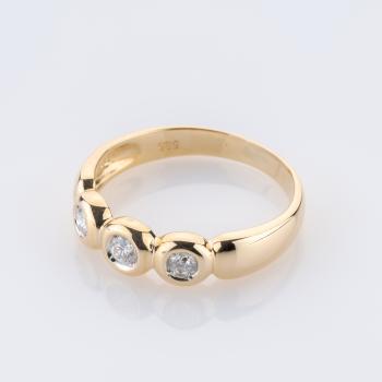 Preview: Ring aus 585er Gelbgold mit 0.20ct Diamanten