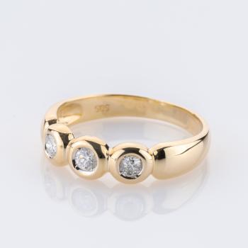 Preview: Ring aus 585er Gelbgold mit 0.20ct Diamanten