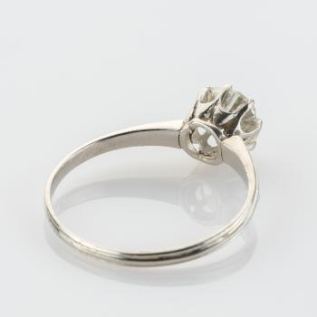 Preview: Vintage Ring aus Platin mit 1.0ct Altschliffbrillant