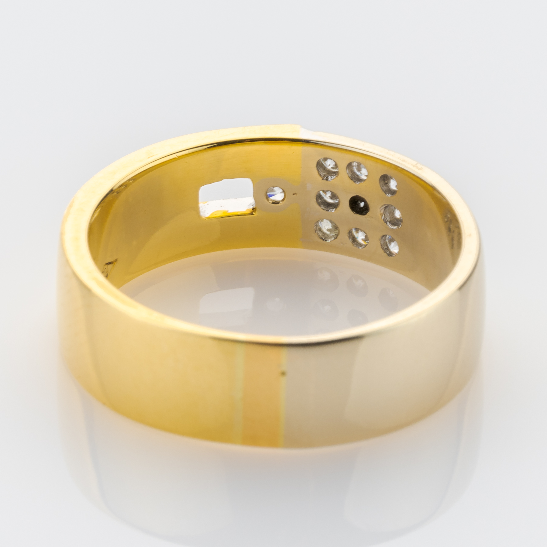 ゴールデンウィークラストSALE❕ ゴールド【 4mm×23mm 】18k 18k gold ring with 0.25ct diamonds