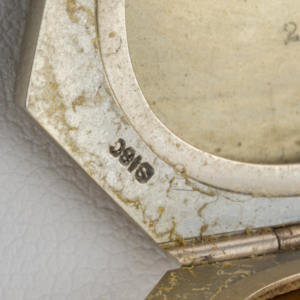 Art Deco Diamond and Enamel Pendant in 18K White Gold