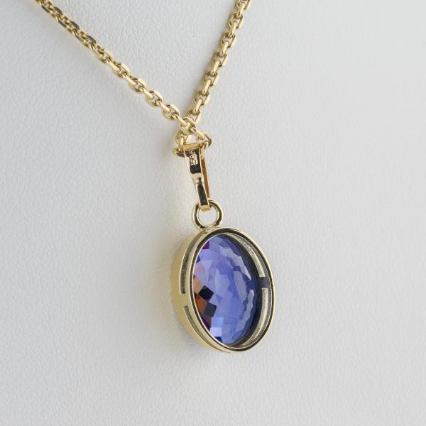 Anhänger aus 585er Gelbgold mit 7,43 ct Tansanit