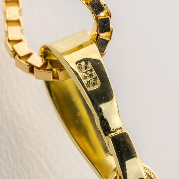 Anhänger aus 585er Gold mit einem 25.75ct Blautopas