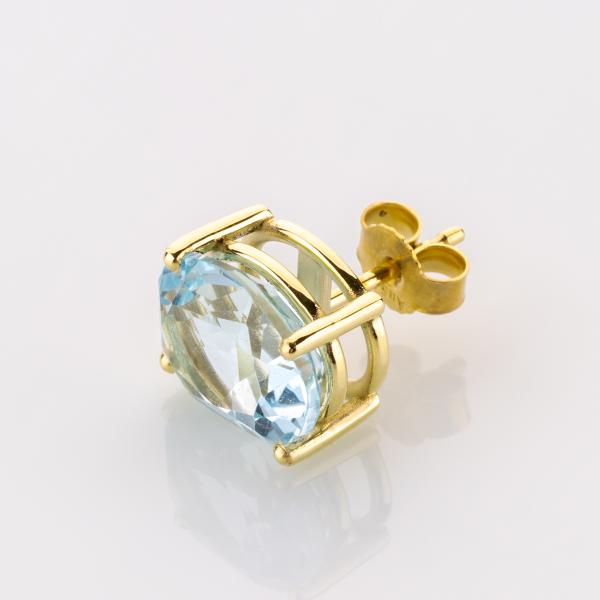 Ohrstecker aus 585er Gold mit 11.46ct Blautopasen