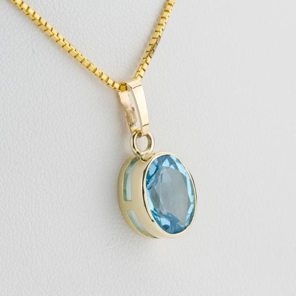 Anhänger aus 585er Gelbgold mit 3,18 ct Topas