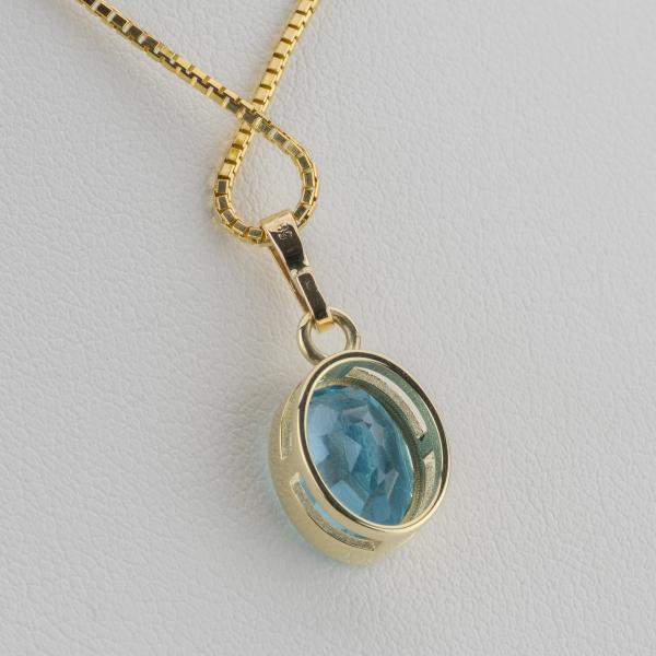 Anhänger aus 585er Gelbgold mit 3,18 ct Topas