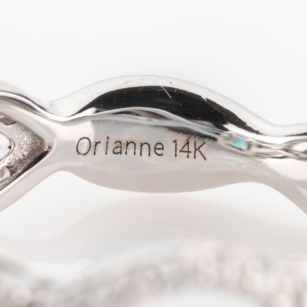 Ladies ring (14k Gold) with a 6.61ct zircon and 1.01ct diamonds