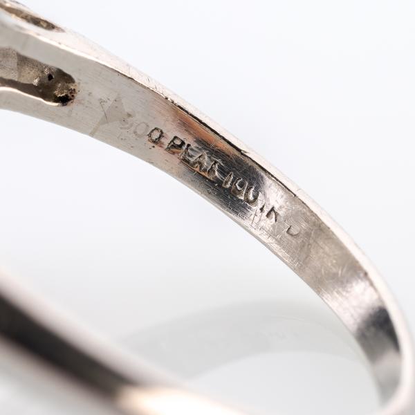 Art Deco Damenring Platin mit 1.20ct Brillanten