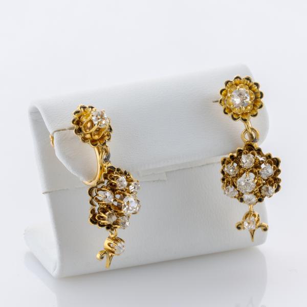 1.3ct Diamond Earrings in 14K Yellow Gold