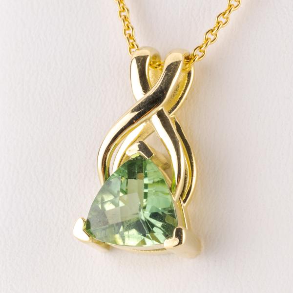 Pendant (14k gold) with a peridot