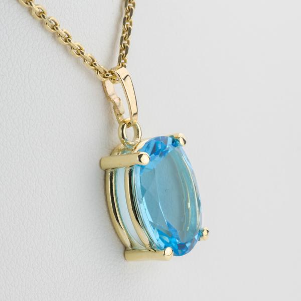 Anhänger aus 585er Gelbgold mit 8,05 ct Topas